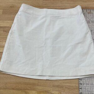 J. Crew corduroy cream mini skirt, size 10, gently used